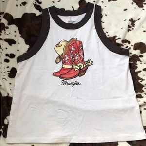 Wrangler Pink Cowboy Boot Tank